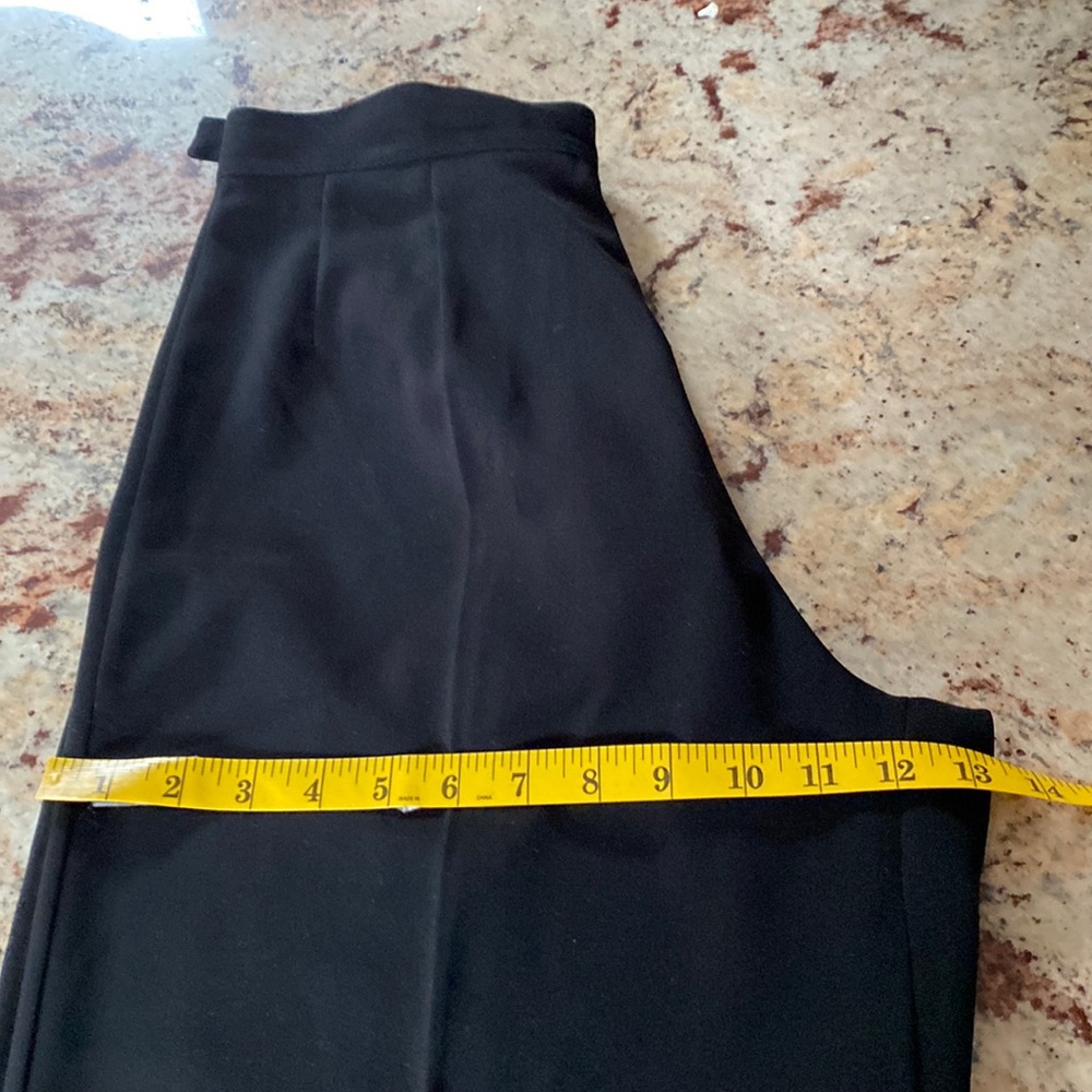 ITALIAN MADE HIGH RISE PANTS RICH BLACK COLOUR. - Picture 6 of 11